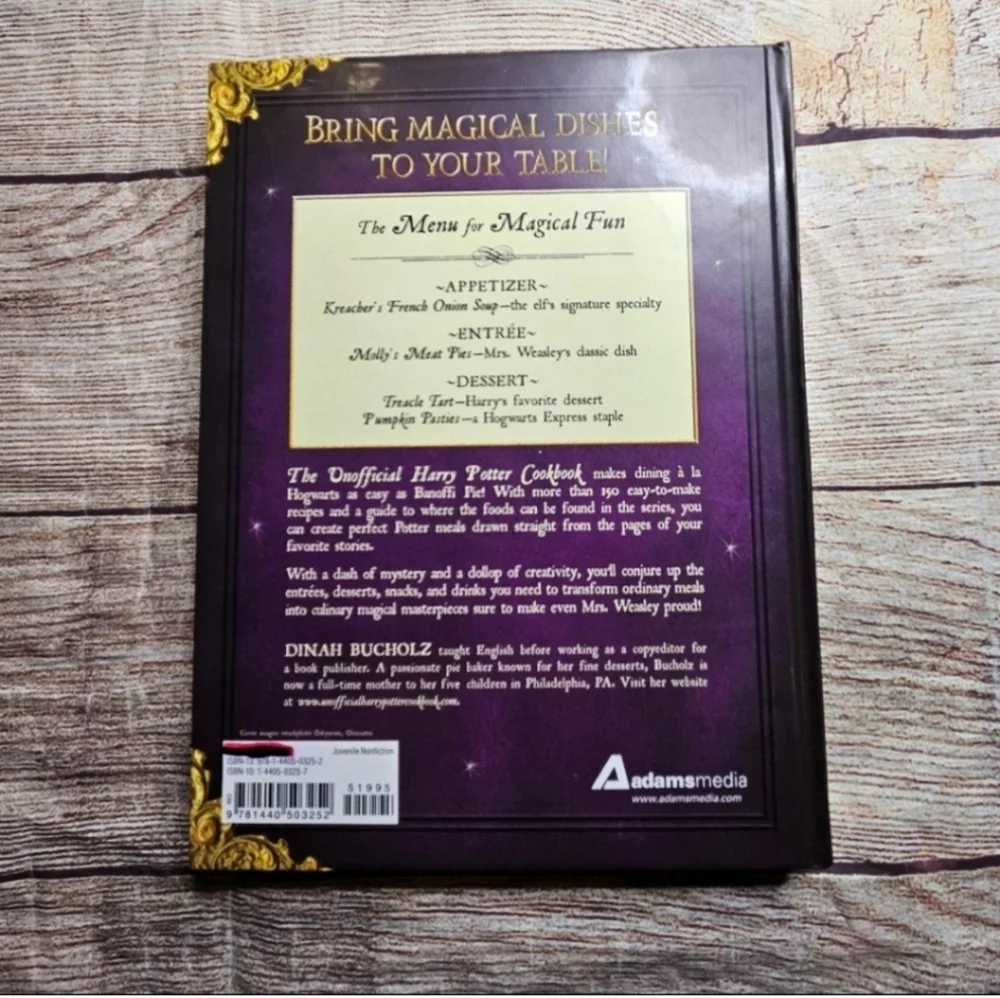 The Unofficial Harry Potter cookbook Dinah Bucholz hardcover Cook book